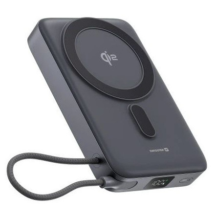Powerbank Swissten 10000 mAh Qi2 MagSafe power bank szary