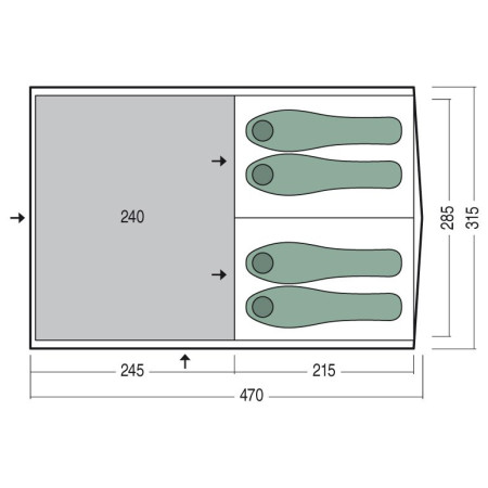 Namiot rodzinny Pinguin Interval 4