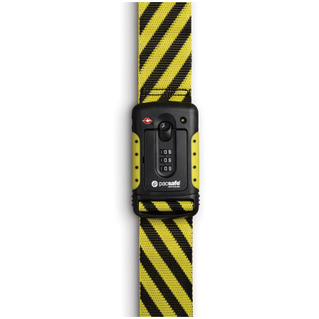 Pasek z zamknięciem Pacsafe Strapsafe 100 czarny/żółty YellowAndBlack