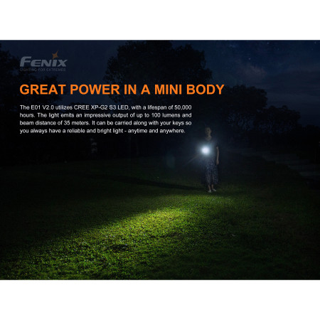 Latarka Fenix E01 V2.0 blue