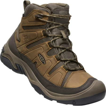 Męskie buty turystyczne Keen Circadia Mid Wp Men brązowy bison/brindle