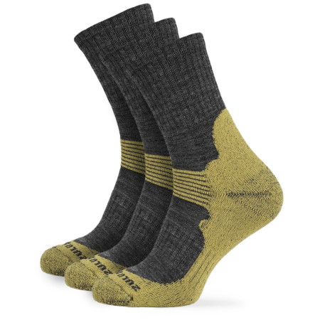 Skarpetki Zulu Merino Allseason 3-pack szary/żółty grey/yellow