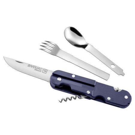 Wielofunkcyjny nóż TB OUTDOOR Bivouac French Navy Camp Knife niebieski