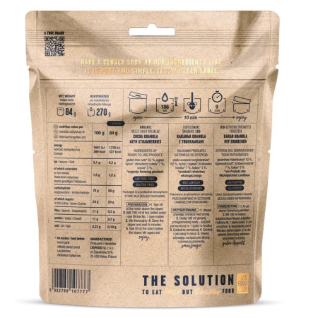 Suszona żywność Lyo food Kakaová granola s jahodami 270 g