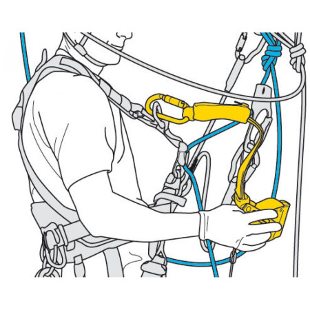 Ski stopper Petzl ASAP LOCK