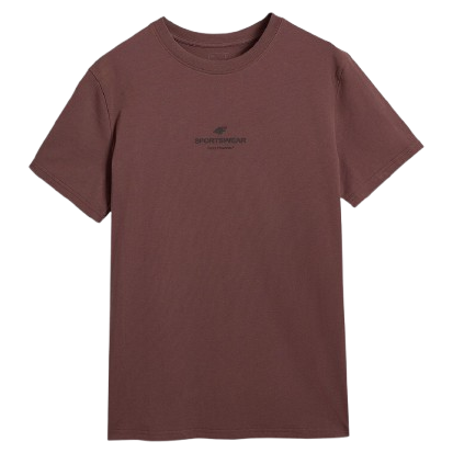 Koszulka męska 4F Tshirt M2961 brązowy DARK BROWN