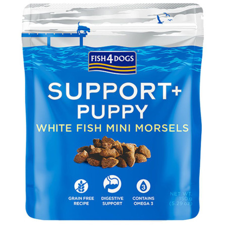 Przysmaki dla psów Fish4Dogs Puppy White Fish Morsels Digestion 150g