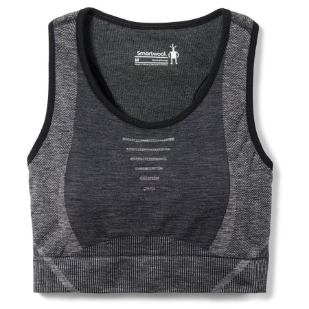 Damska bielizna Smartwool W Intraknit Racerback Bra czarny black heather