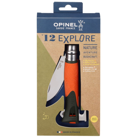 Nóż Opinel VRI N°12 Inox Explore s odstraňovačem klíšťat