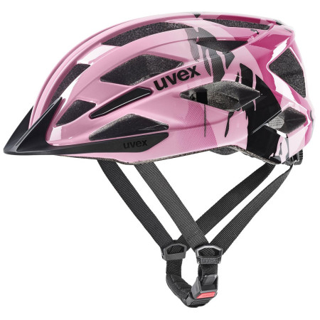 Dziecięcy kask rowerowy Uvex Air Wing 2 czarny/różówy strawberry-black