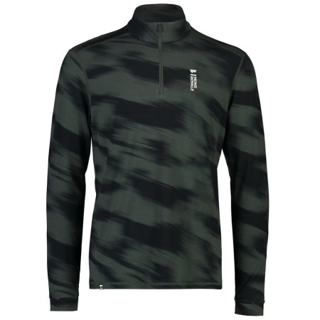Męska koszulka Mons Royale Cascade Merino Flex 200 1/4 Zip Rosin Motion czarny/szary RosinMotion