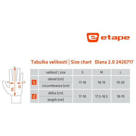Rękawiczki damskie Etape Diana 2.0