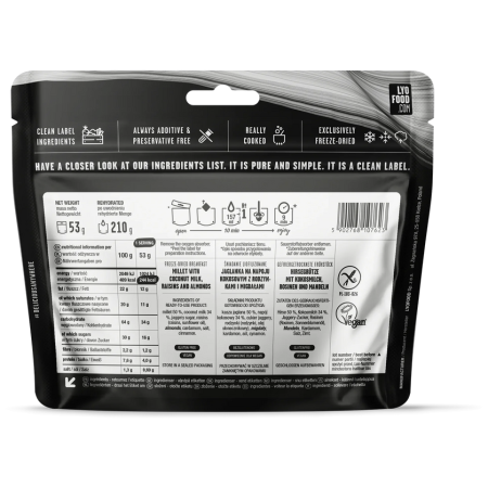 Suszona żywność Lyo food Owsiany Payasam