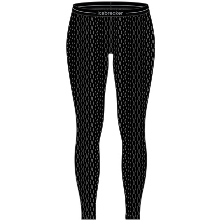 Damskie kalesony Icebreaker W Mer 260 Vertex Leggings On-Piste czarny/biały Black/Snow/J
