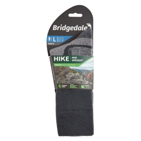 Męskie skarpetki z wełny merino Bridgedale Hike MW MP Boot