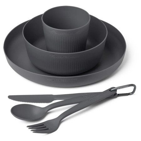 Zastawa stołowa Sea to Summit Camp Dinnerware Set - 6 pcs szary Charcoal