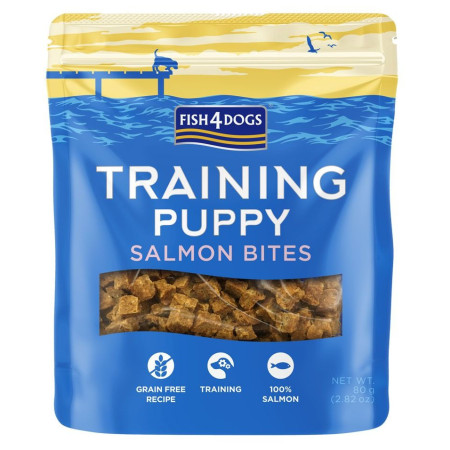 Przysmaki dla psów Fish4Dogs Training Salmon Bites Puppy 80g
