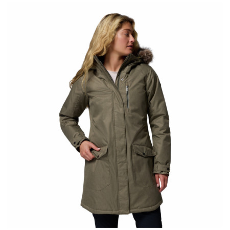 Kurtka zimowa damska Columbia Suttle Mountain™ Long Insulated Jacket zielony Stone Green