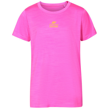 T-shirt dziecięcy Alpine Pro Basiko różowy neon pink