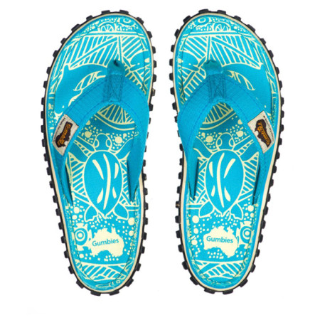 Japonki damskie Gumbies Islander Turquoise Pattern turkusowy Turquoise