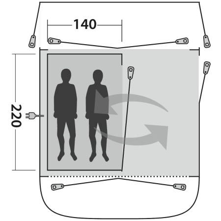 Sypialnia Outwell Inner Newburg 240