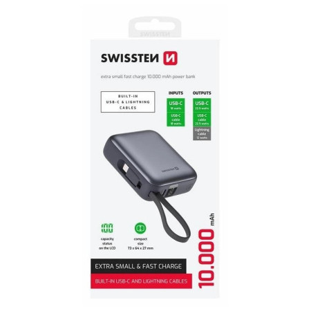 Powerbank Swissten 10000 mAh USB-C / Lightning