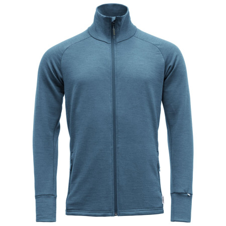 Męska bluza Devold Nibba Merino Jkt Man jasnoniebieski Blue Melange