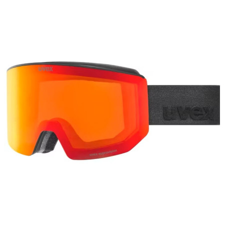 Gogle narciarskie Uvex Lace Attract FM pomarańczowy BLACK MATT DL/RED-ORANGE S2