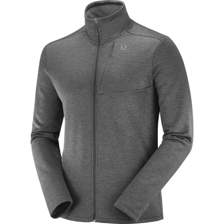 Męska bluza Salomon Transition Full Zip Mid M ciemnoszary Black/heather