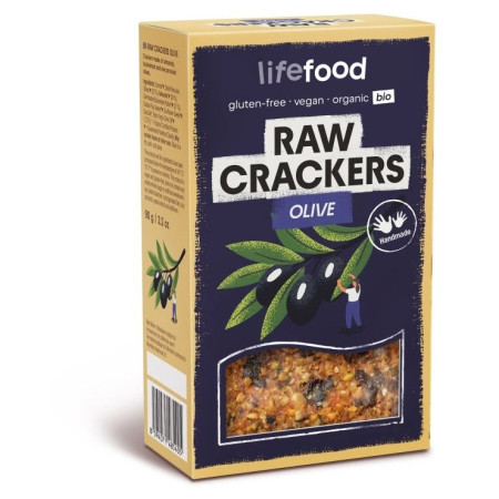 Krakersy Lifefood LIFE CRACKERS Oliwkowe RAW BIO 90g