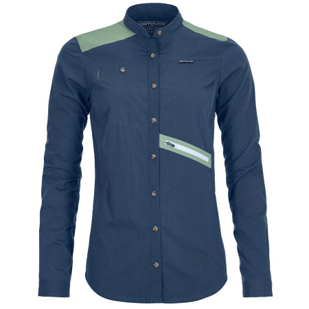 Koszula damska Ortovox Merino Ashby Shirt LS niebieski NightBlue