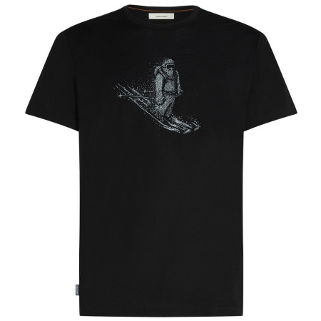 Koszulka męska Icebreaker Merino 150 Tech Lite Skiing Yeti czarny Black