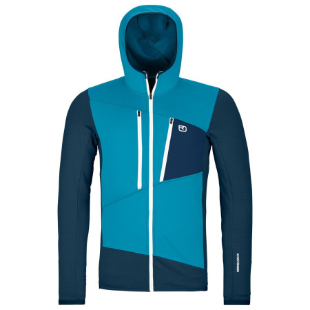 Męska bluza Ortovox Fleece Grid Hoody M 2024 niebieski mountain blue