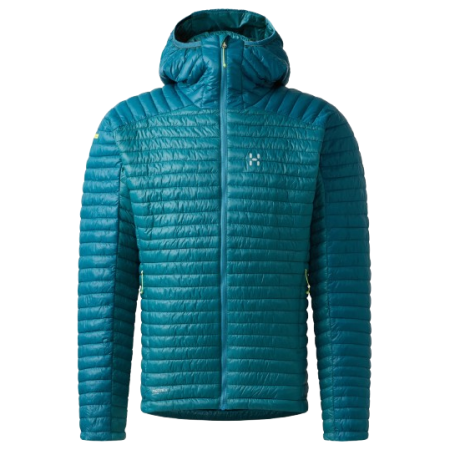 Kurtka męska Haglöfs L.I.M Mimic Hood II jasnoniebieski Mountain Teal/Deep Teal