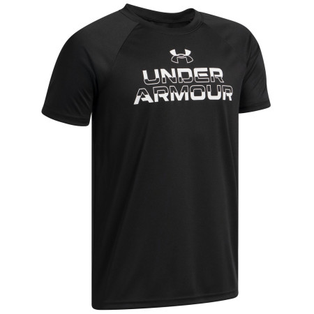 T-shirt dziecięcy Under Armour Tech Split Wordmark SS Black