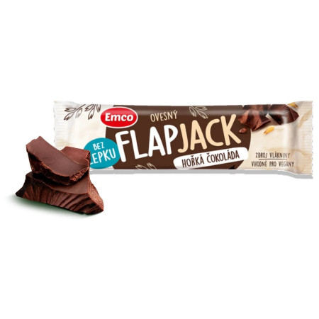Baton Emco Flapjack hořká čokoláda 45g