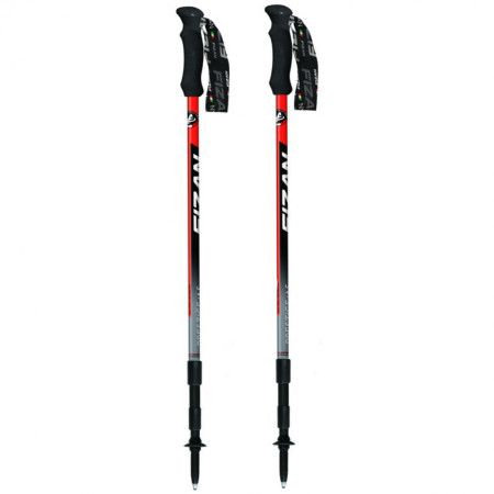 Kije trekkingowe Fizan Prestige Antishock czerwony red