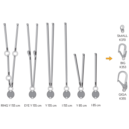 Lonża wspinaczkowa Singing Rock Reactor 140 "I" 155 cm