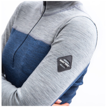 Damska koszulka Sensor Merino Bold dł. rękaw zip