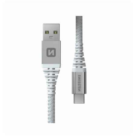 Kabel Swissten Kevlar USB / USB-C 1,5 m biały white
