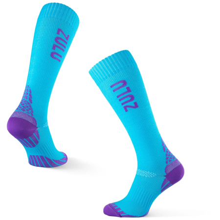 Podkolanówki kompresyjne Zulu Run Compression niebieski/fioletowy blue/violet