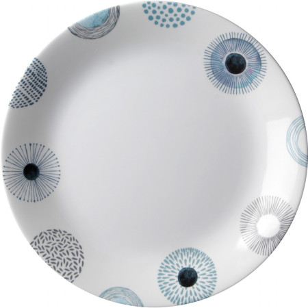 Talerz Brunner Dinner plate ø 25 cm White biały/niebieski
