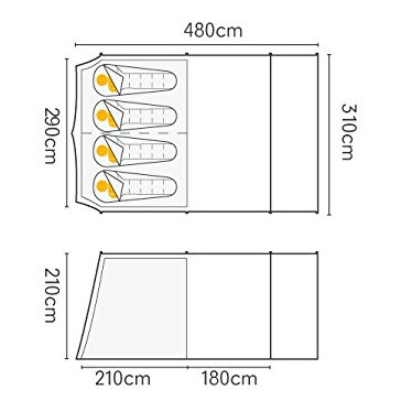 Rodzinny namiot dla 4 osób Regatta Karuna 4