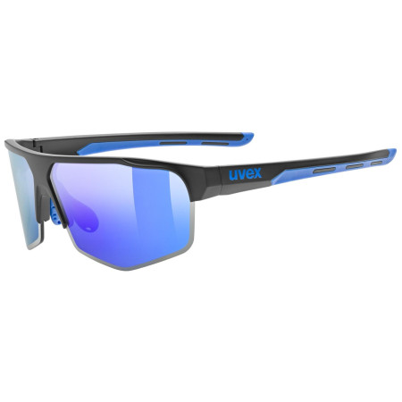 Okulary przeciwsłoneczne Uvex Axos Set czarny/niebieski Black Matt/Mir.Blue