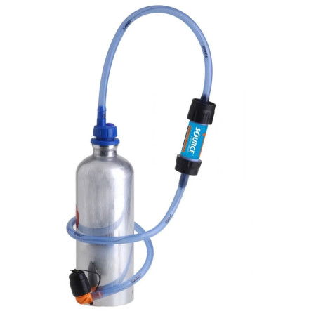 Rurka do butelki Source ConverTube + Sawyer Mini Filtr niebieski Transparent-Blue