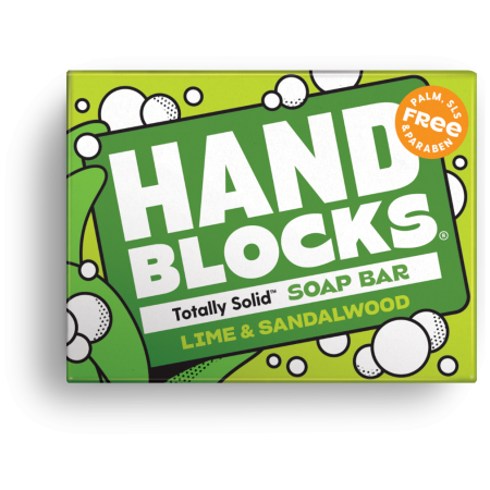 Płyn do higieny osobistej Shower Blocks Hand Soap - Lime & Sandawlwood żółty