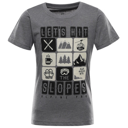 T-shirt dziecięcy Alpine Pro Rejo 3 Grey szary ŠEDÁ