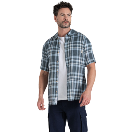 Koszula męska Craghoppers Cartwright Short Sleeved Shirt ciemnoniebieski Blue Stone Check