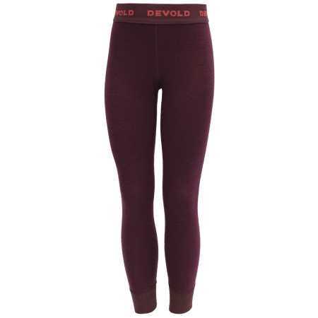 Dziecięce kalesony Devold Duo Active Merino Longs Kid bordowy Port
