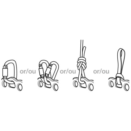 Pomoc do asekuracji Petzl PAW S płytka stanowiskowa